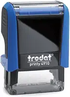 Carimbo Trodat Printy 4.0-26x9mm- Não está incluso a arte (borrachinha), destinado as pessoas que já tem um carimbo antigo desgastado ou com mau funcionamento e deseja trocar por um novo.(Azul/Preto)