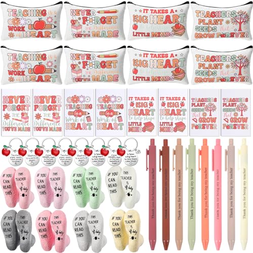 Sacs de maquillage pour enseignants Fulmoon avec carnets stylos et porte-clés lot de 40