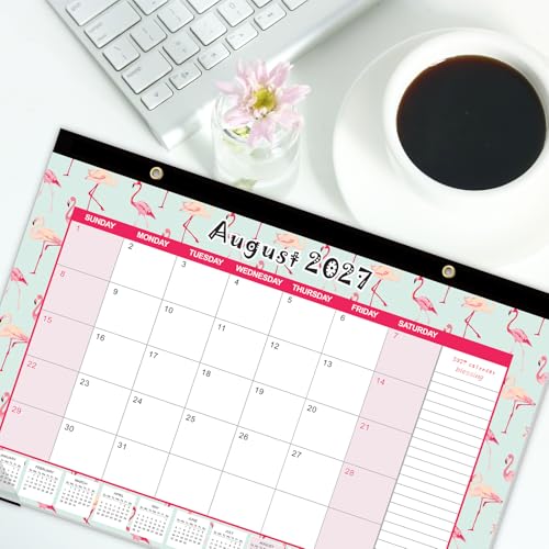 Image of GuassLee Desk Calendar 2026-2027, Desktop Calendar Monthly Pages 17 inch x 11.5 inch Runs from Jun.2026 to Dec. 2027-19 Monthly Hanging Calendar with Corner Protectors for School, Home and Office