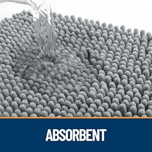   OLANLY-Dog-Door-Mat-for-Muddy-Paws-30x20-Absorbs-Moisture-and-Dirt-Absorbent-Non-Slip-Washable-Mat-Quick-Dry-Chenille-Mud-Mat-for-Dogs-Entry-Indoor-Door-Mat-for-Inside-Floor-Grey