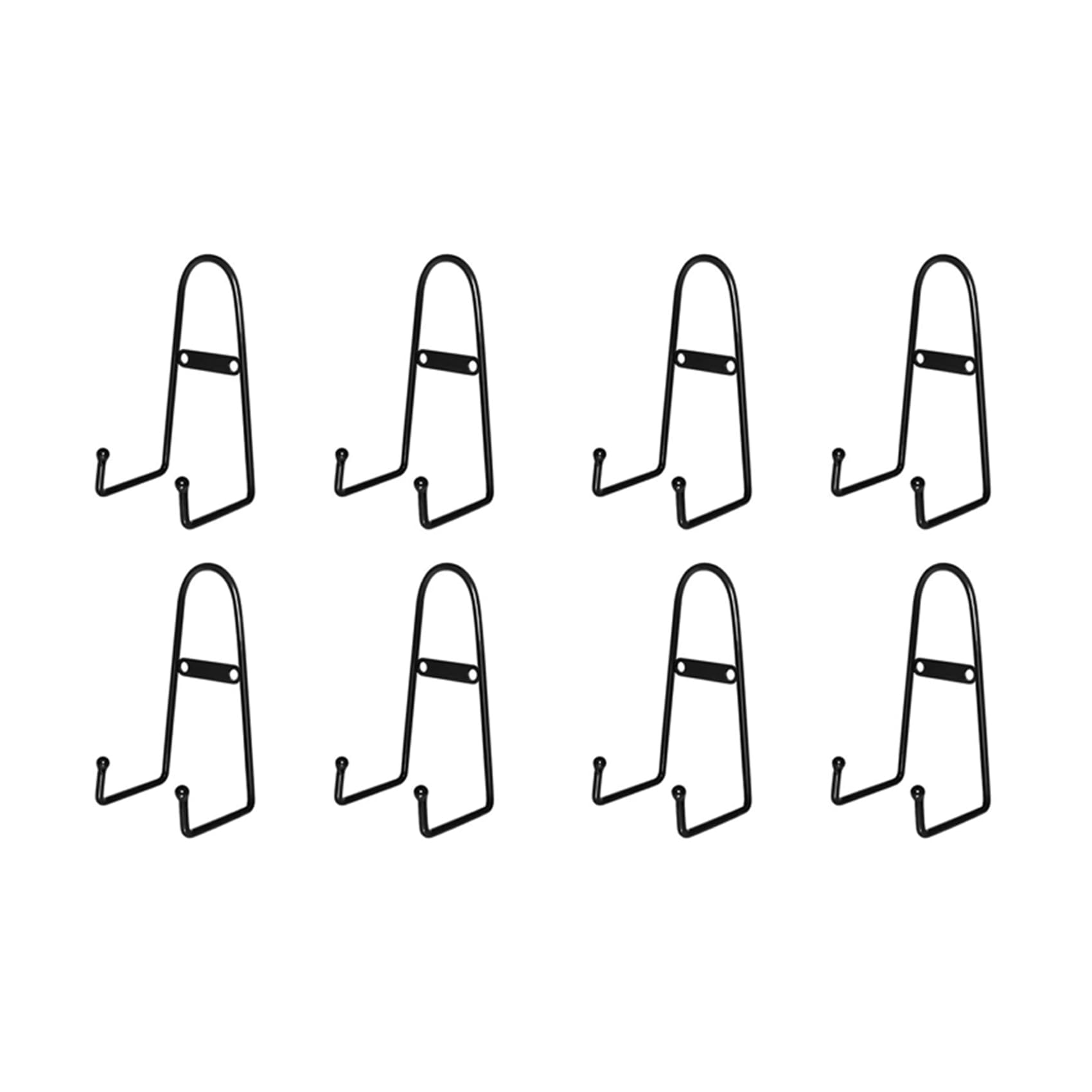 Pack de 8 présentoirs de plaque muraux en métal noir