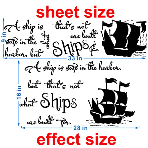 Vinilo Decorativo Barco Pirata con Frase 16"x28" miniatura 2