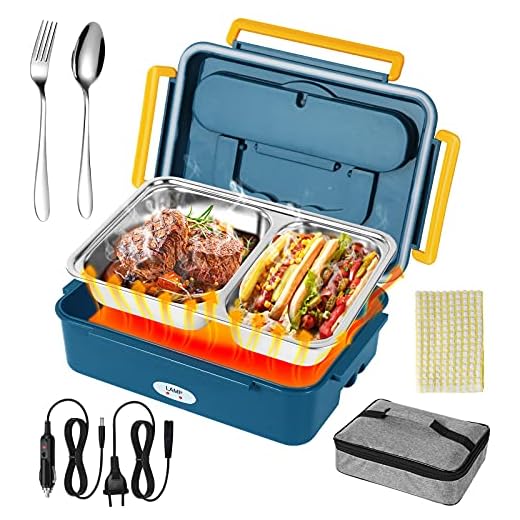 Elektrische Brotdose | für den Autohaushalt | abnehmbare Edelstahl-Heizung