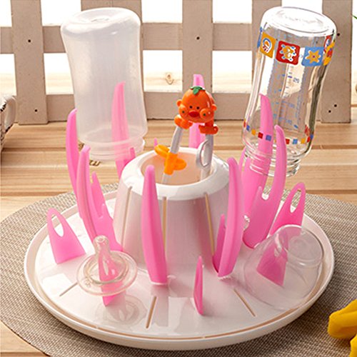 ベビー ナーシング 哺乳n 乾燥ラック ドレン トレー 哺乳瓶 ベビー 用品 整理 Baby Nursing Bottle Drying Rack Drain Tray Flower Shape Bottle Organizer (Pink) 並行輸入
