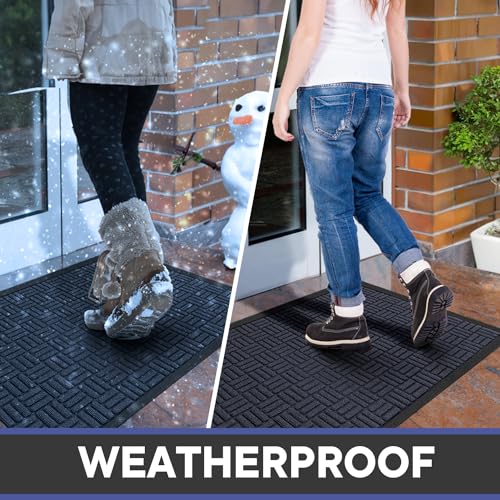 image for Mibao Front Door Mat, Heavy Duty Durable Welcome Mat for Outdoor Indoo