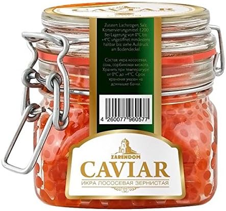 Keta (Chum) salmon caviar rojo Premium (Vidrio) 250 gr.