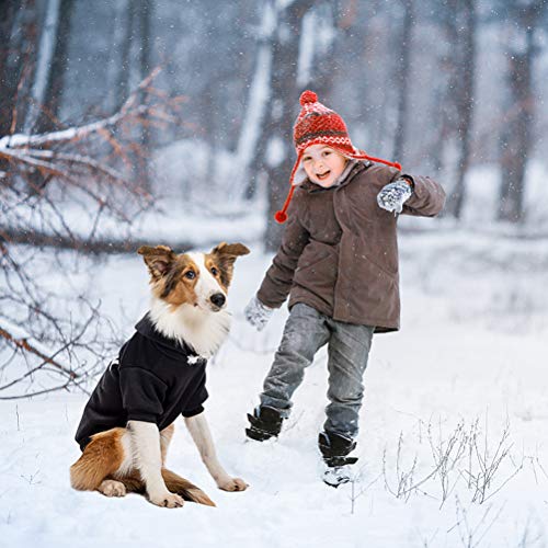 Dog Hoodie Pet Clothes - Security Printed Pet Sweaters with Hat Soft Cotton Coat Winter for Small Medium Large Dogs Cats - Image 8
