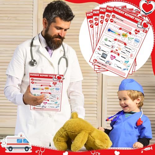 Image of Eaasty 6 Pack Kids Pretend Play Notepads 4x6 Inch,Role Play