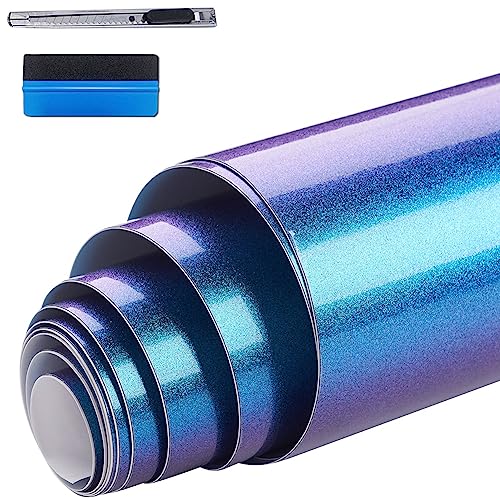 Film vinyle caméléon brillant NewL antibulles pour personnalisation extérieure de voiture