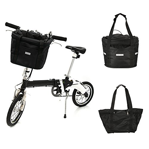 Andoer Cesta de bicicleta removível para ciclismo bicicleta guiador saco de transporte frontal porta