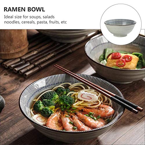 HEMOTON Tigela de macarrão japonesa autêntica para macarrão japonês, conjunto de tigelas de sopa, po