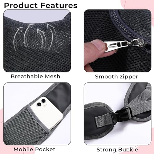 Image of Kraptick Pet Sling Carrier, Pet Carrier Bag for Shitzu Puppy, Cat, Rabbit with Comfortable Adjustable Pouch Single Shoulder Carry Tote Handbag for Pets (Large, Red)