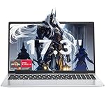 Tivique 17.3 inch Laptop with Quad-Core Ryzen 4300U Processor up to 3.7GHz (Beat i7-7700HQ) 16GB RAM DDR4*2 512GB M.2 SSD Computer, WiFi 5, BT5.2, USB3.2, HDMI, Type-C,1080 FHD, 62.7Wh Long-Battery