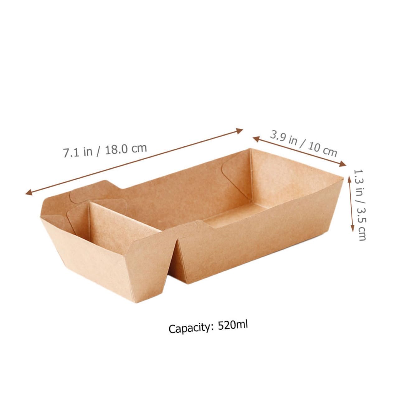 ABOOFAN 30Pcs Paper Snack Box Double Compartment French Fry Containers Lightweight Candy Holders for Parties Movie Nights Celebrations Capacity