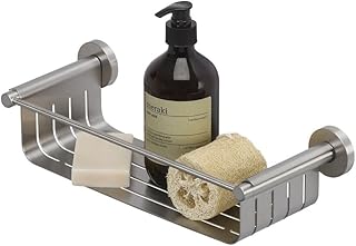 Tiger Boston kosz prysznicowy duży, szczotkowany ze stali nierdzewnej, 36,5 x 9 x 13,7 cm