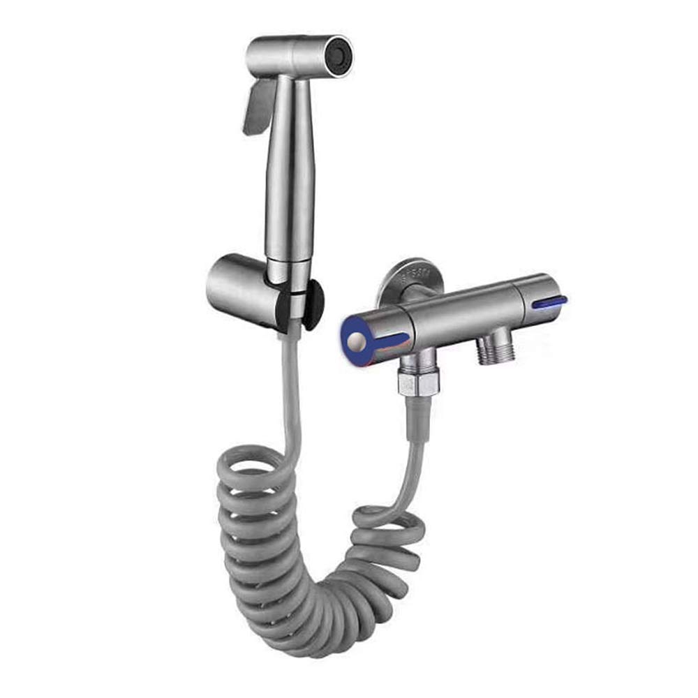 Kit douchette bidet WC inox 304 avec flexible et support pour hygiène