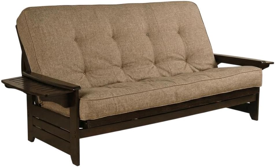 Starlight Canyon Home Light Gray Futon with Sturdy Frame, Comfortable Mattress, Modern Design, Sleeps Two, Ideal for Living Room, Guest Room