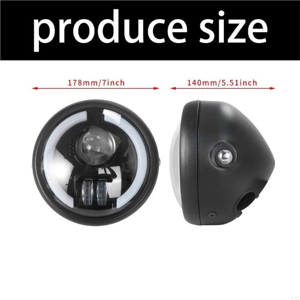 Fari Fendinebbia Faro LED per moto Indicatori di direzione | Faro LED per moto Indicatori di direzione integrati Alloggiamento in metallo antiurto Accessori per 18 cm/7,09 pollici