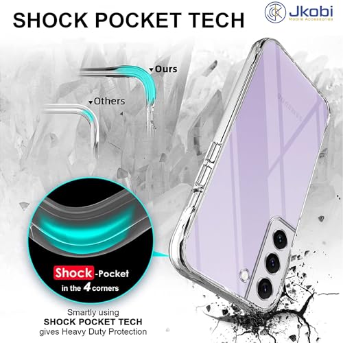 Image of Jkobi Back Case Cover for Samsung Galaxy S22 Plus 5G (Silicone Clear Shockproof Case | Soft and Flexible)