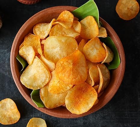 Samrthy fresh Kerala tapioca Round chips/Kappa pori |/Tapioca Snacks (250 Gram)-image-27