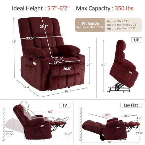 Image of MCombo Large Dual Motor Power Lift Recliner Chair for Elderly 7896