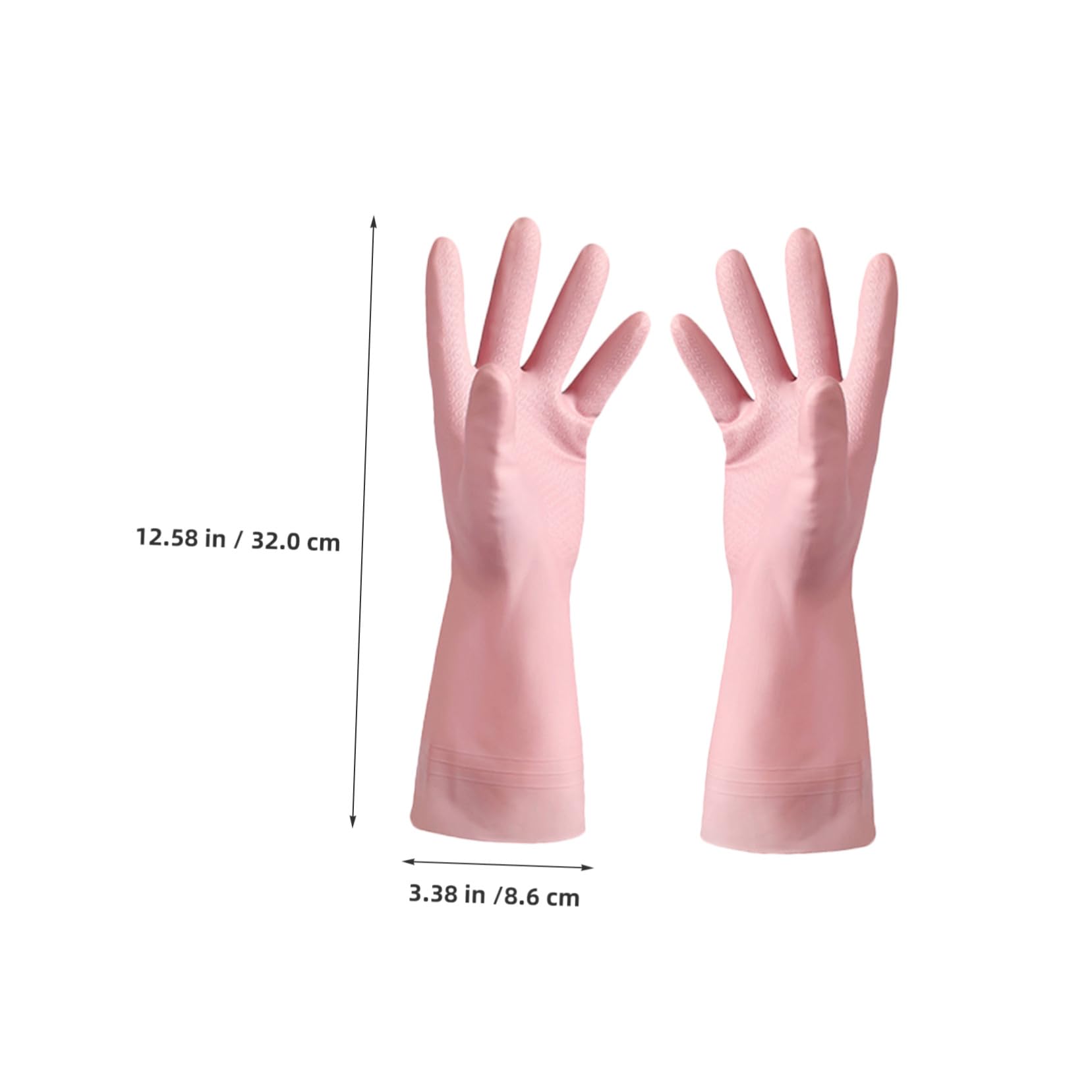 PACKOVE 6 Paia Guanti per Cucinare Impermeabili in PVC Riutilizzabili Guanti per Lavare Piatti Antiscivolo e Bucato