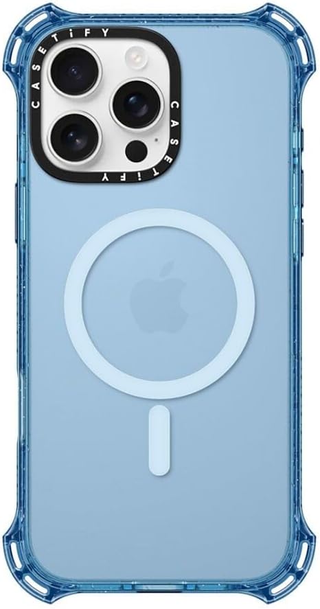 CASETiFY Bounce Case for iPhone 16 Pro Max [Shockproof / 21.3 ft. 6X Military Grade Drop Protection/Compatible with Magsafe] - Baby Blue