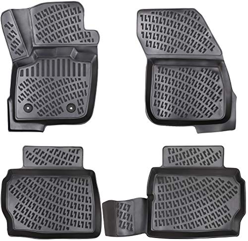 Elmasline Design 3D Gummimatten Set für Ford Mondeo (V) Baujahr ab 2014 | Extra hoher 5cm Rand