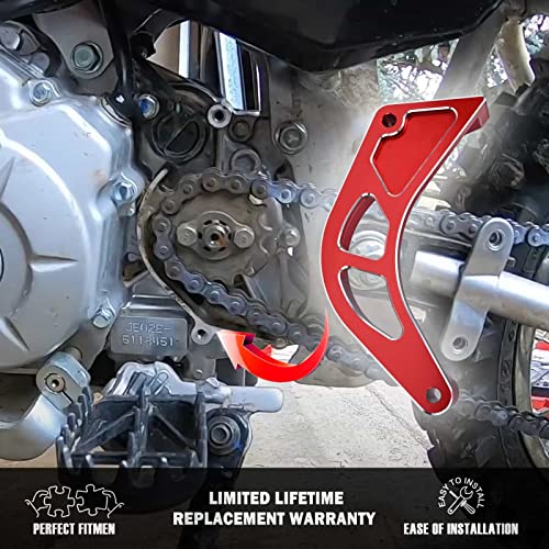 Canitu Motorcycle Front Sprocket Guard Cover Protector For Honda Crf110 2013-2022, Billet Front Engine Chain Cover Front Sprocket Drive Cover Case Chain Saver Guard Engine Case Protection(Red) #TOP2