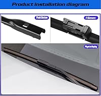 Vista 26 de 18" + 18" Windshield Wiper Blades for Chevrolet HHR 2006-2011 Ford Ranger 1998-2011 Jeep Wrangler 2007-2017 Jeep Commander 2006-2009 front