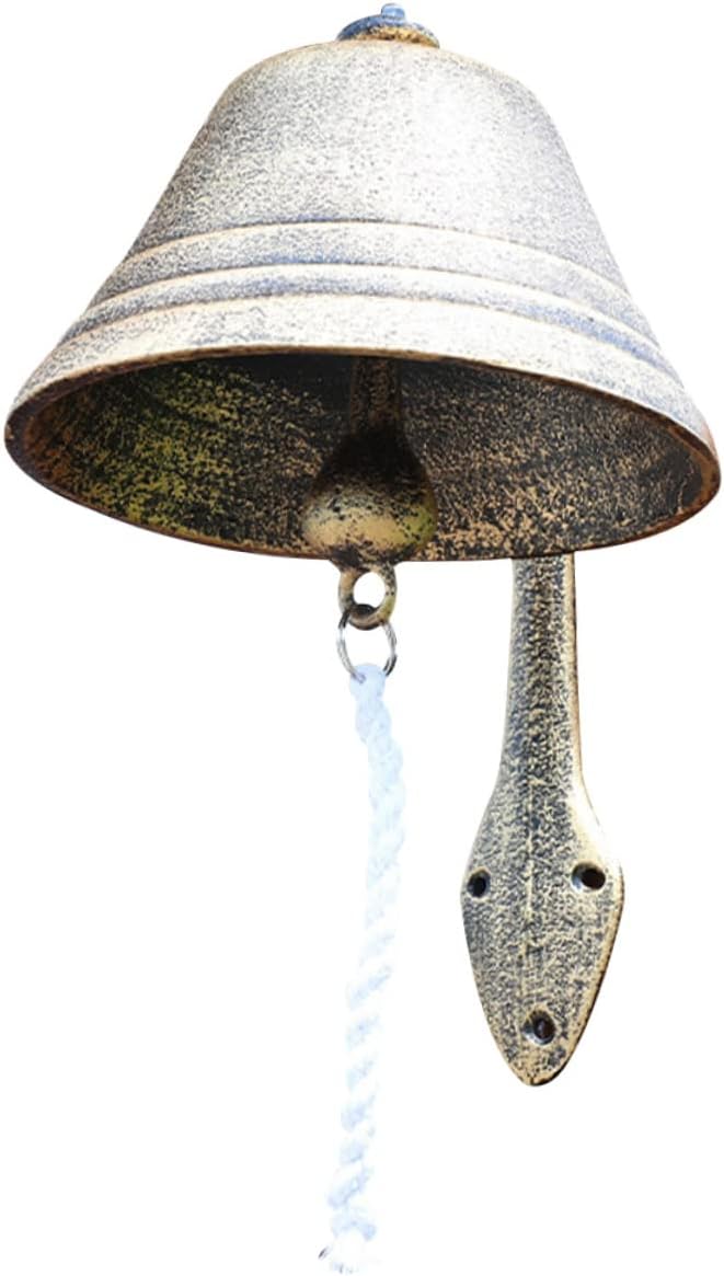 Vintage Iron Doorbell Ornament Handmade Shaking Bell for Home Classroom Decoration Unique Antique-Style Wall Hanging Friends and Family