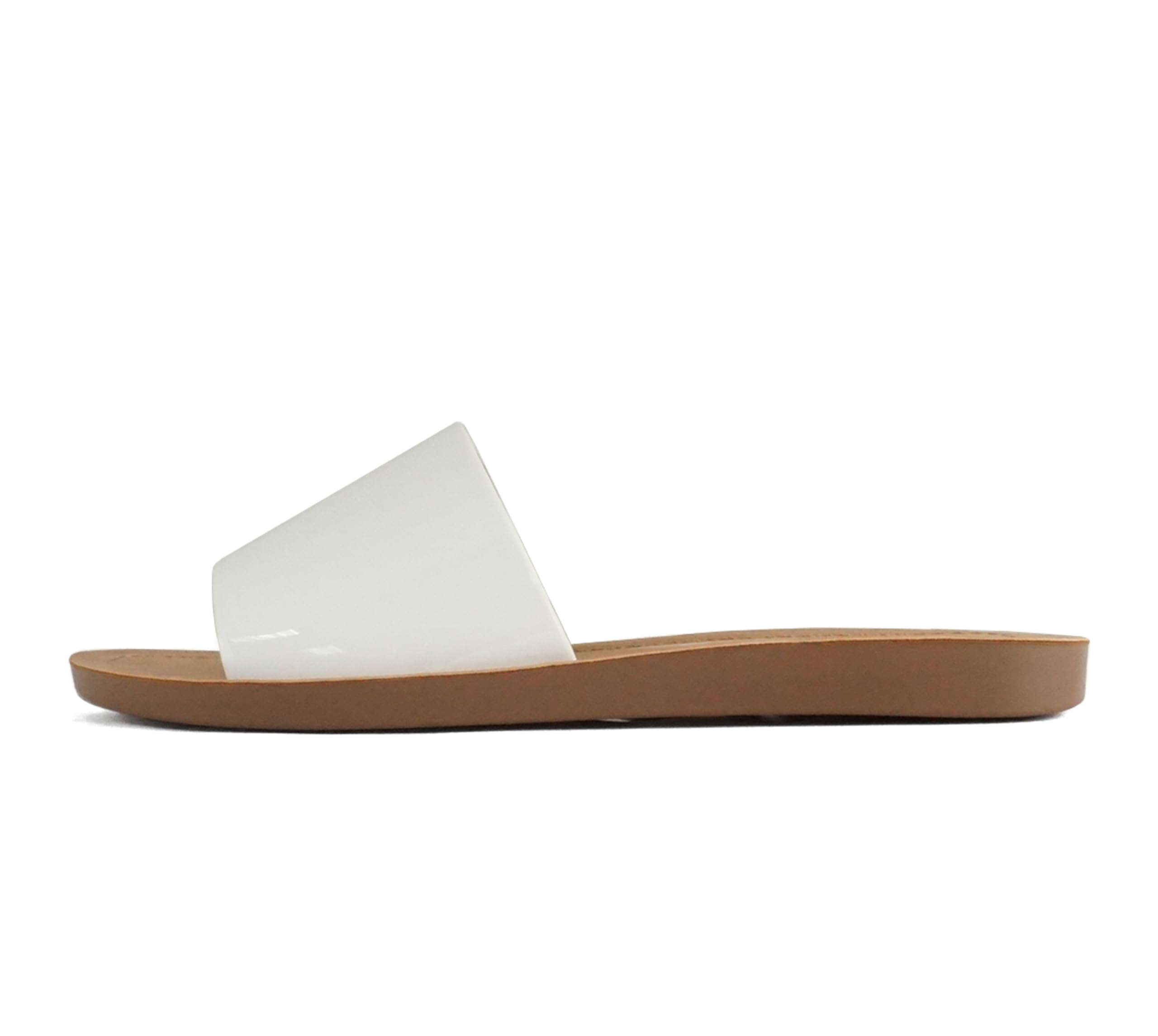 Soda Shoes Efron-S Women Flip Flops Basic Plain Slippers Slip On Sandals Slides Casual Peep Toe Beach
