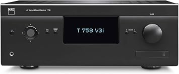 NAD T 758 V3i 7.1-Channel Network A/V Receiver 760 W, Dolby Atmos & DTSX, 4K/60p HDR UltraHD HDMI, BluOS Wireless Streaming & AirPlay 2, Dirac Live Room Correction