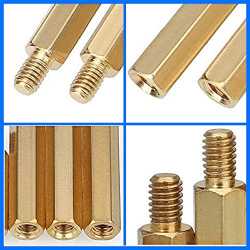 MMOBIEL 5X M2 messing zeskantmoer pijler en pc-schroef M2 SSD-montagekit voor M2-schijven Asus-moederbord… - Image 3