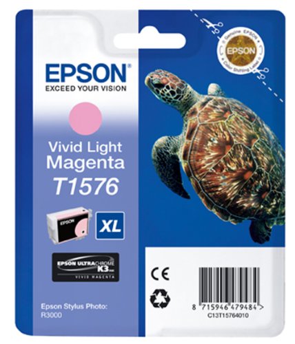 Preisvergleich Produktbild Epson T1576 Tintenpatrone Schildkröte, Singlepack vivid hell magenta