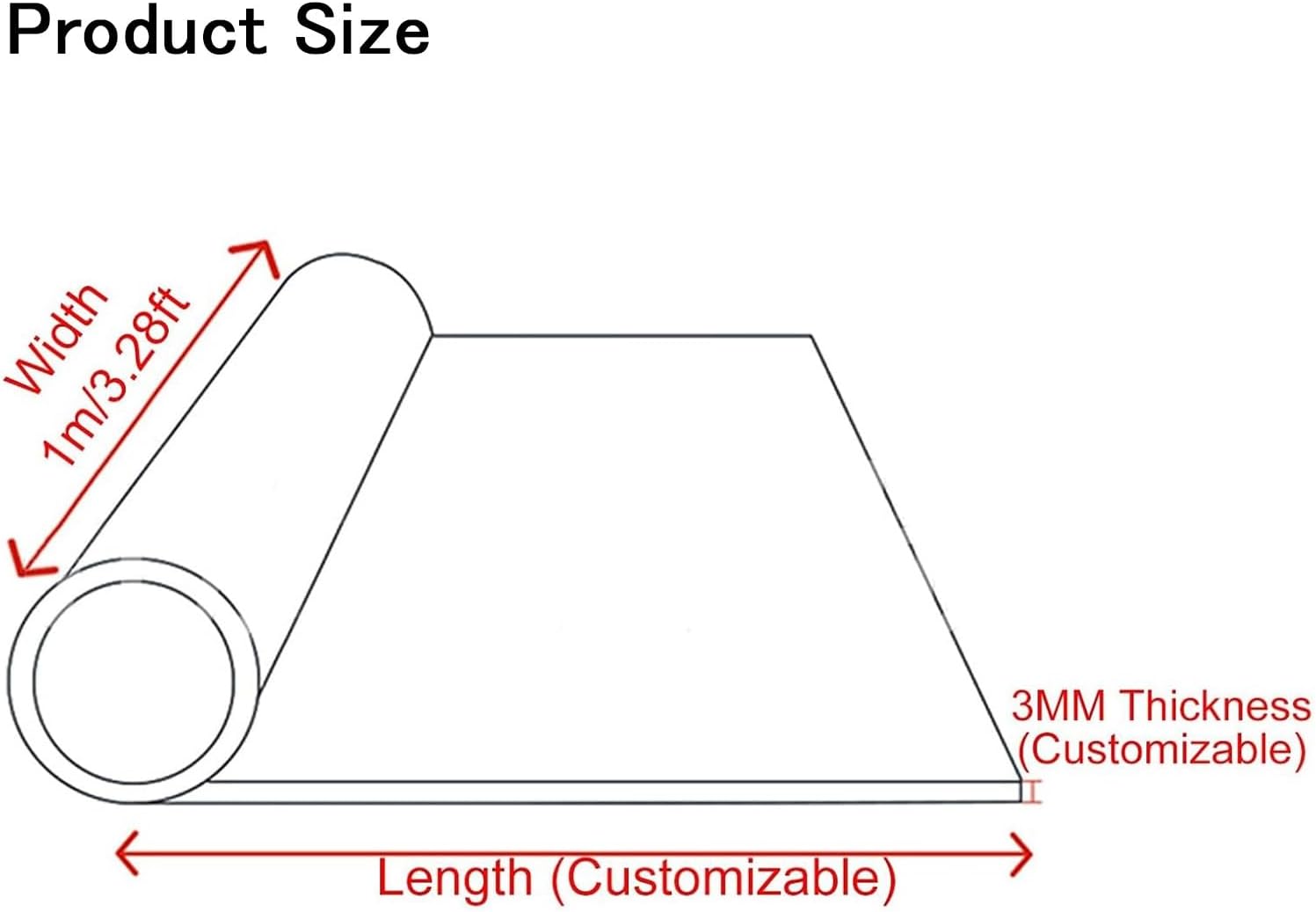6000 V Dielectric Non-conductive Insulating Floor Mat - Customization Length, 1 2 3 4 5 6 7 8 9 10m Long Electrical Safety Rubber Mat Cuttable, Commercial Work Spaces Flooring Matting(Black,33x3.3ft(1