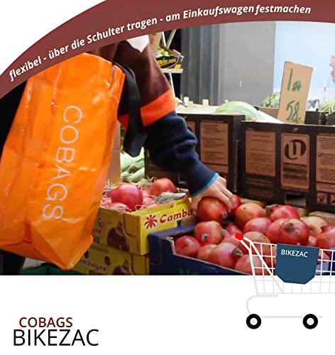 BikeZac 2.0 von COBAGS | FAHRRADTASCHE Clip-On EINKAUFS-Tasche | Fahrrad-Einkaufstasche |...
