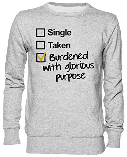 Sweat-shirt gris unisexe Loki Glorious Purpose taille L en jersey confortable
