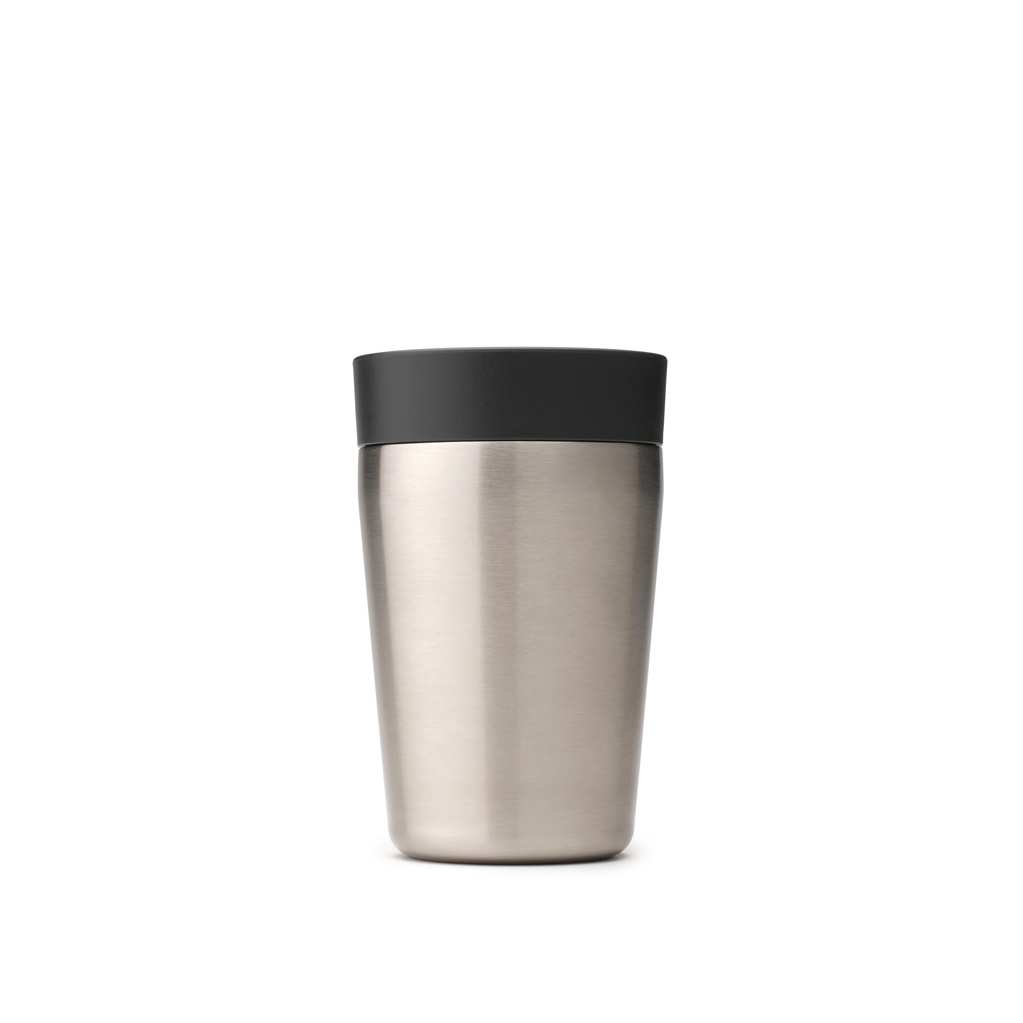 Brabantia - make & take Thermobecher mit Trinkdeckel, Hält Getränke 6 Stunden lang heiß und 8 Stunden lang kalt, Auslaufsicherer Reisebecher - Dunkelgrau, 0,2L