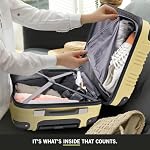 Kenneth Cole REACTION Hardside 20" Luggade de transport avec roues, Banane Pale, 20-Inch Continuez, du côté dur 20" Luggade de charge avec des roues de spinner