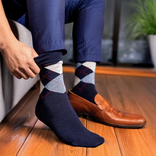 Image of Supersox Formal /Office Calf Socks for Men Combo, Made With Breathable, Anti Odour & Moisture Absorbent Combed Cotton (Pack Of 3)