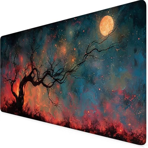 Alfombrilla Ratón Paisaje Alfombrilla Raton xxl 600x300x3mm, Color Mouse Pad Gaming Con Base Antideslizante, Impermeable Resiste Salpicaduras Tapete Escritorio, Oficina Accesorios Gaming, Regalo 7y-M7
