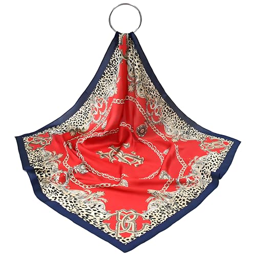 27.5" Square Satin Head Scarf - Silky Medium Headscarf, Neck Scarves,Vintage Bandanas,Sleeping Head Wraps for Women3