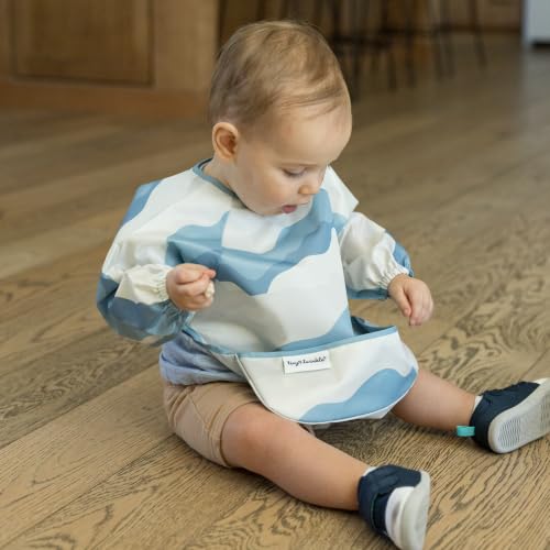 Image of Tiny Twinkle Long Sleeve Bib for Babies&Toddlers|2-Pack Waterproof Smock Bib for Eating|Machine Washable&Mess-Proof Feeding Essentials|Newborn Shower Gift(Camo,Explorer,6-24M)