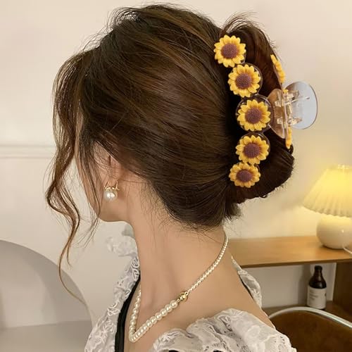Pinza para el cabello con diseño de girasol miniatura 2