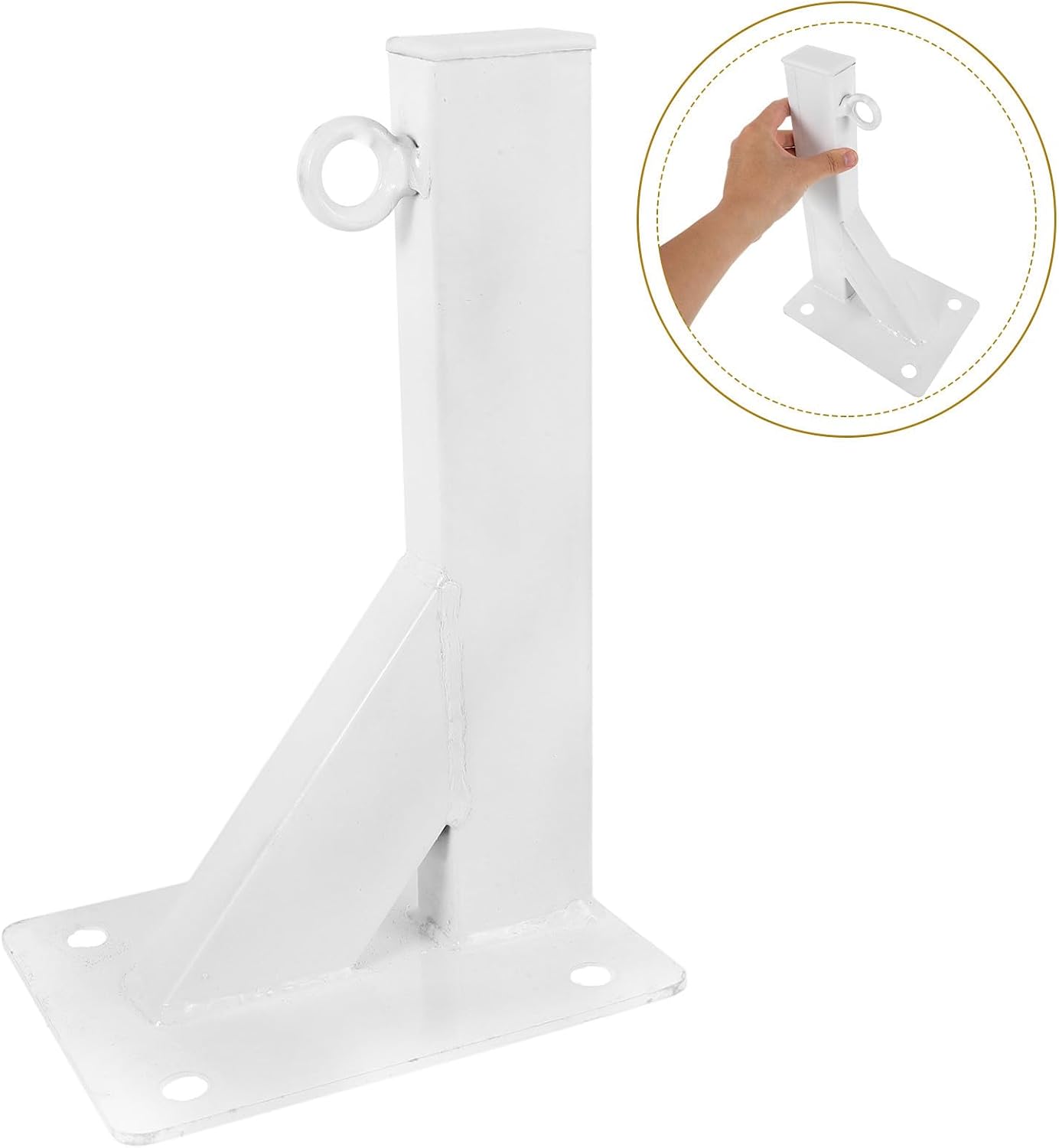 Punch Bag Hanger Metal Sandbag Hanging Bracket 30cm Standard Four-Hole White Wall Mount Hook for Home Boxing Gym Training Equipment