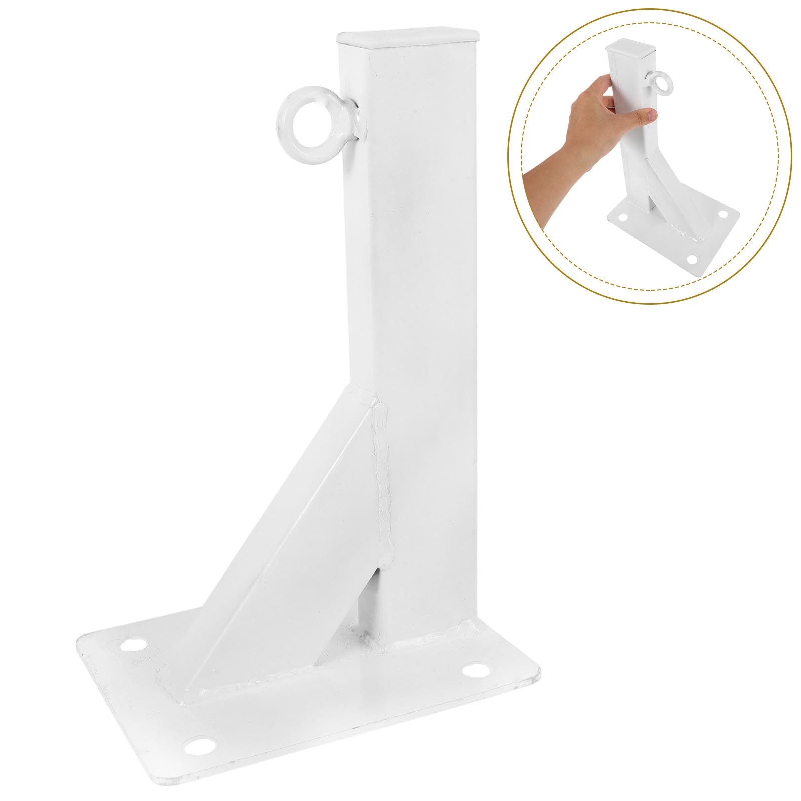 Toyvian Supporto in Metallo Bianco per Sacco da Boxe da Appendere, Gancio da Parete Multiuso Facile da Usare per Sacchi e Amache, Adatto a Soffitti e Pavimenti