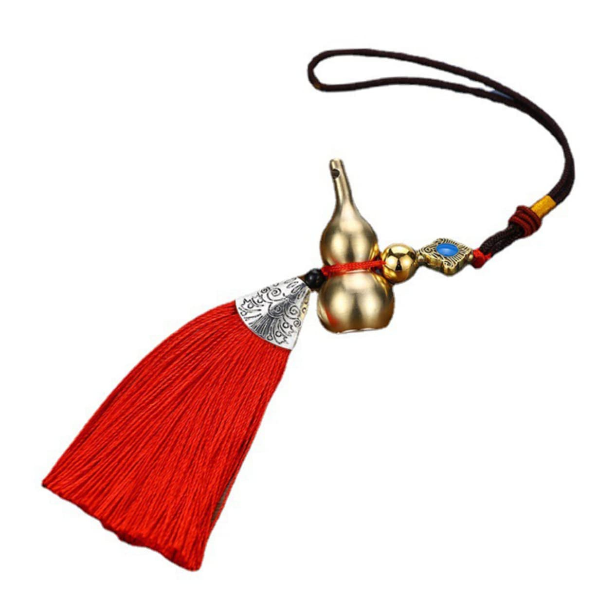 PRETYZOOM Pendant Visor Car Coasters Fall Garland Hooks Rattan Pendent Beads Garland Two Car Cup Holder Insert Pompom Garland Decorative Beads Gateau Stand Rug Organizer Gourd Tin Copper Red