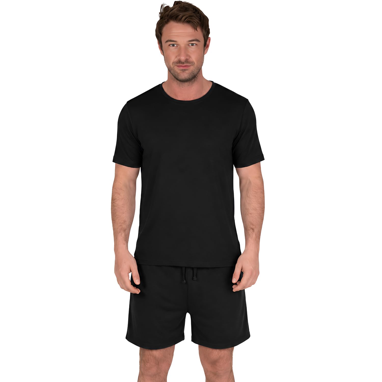 light & shade Mens Crew Neck T-Shirt Shorts Pants Pyjama Set-picture-27