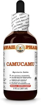 Camucamu Myrciaria Dubia Dry Fruit Tincture, Made in Hawaii, All Natural, Vegan, Pure Liquid Extract - 2 fl.oz